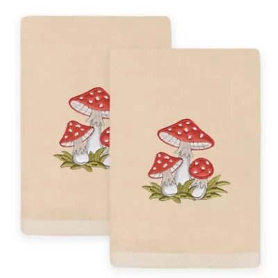 SPRING MUSHROOMS Hand Towels (Set of 2)