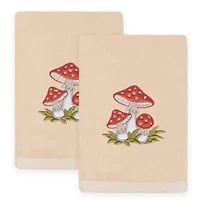 SPRING MUSHROOMS Hand Towels (Set of 2)