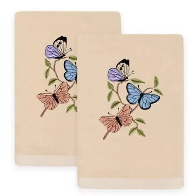 SPRING BUTTERFLIES Hand Towels (Set of 2)