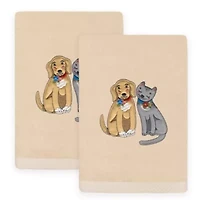 SPRING DOG & CAT Hand Towels (Set of 2)