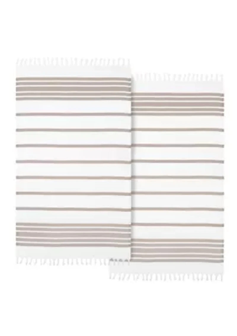 Herringbone Pestemal Beach Towel (Set of 2)
