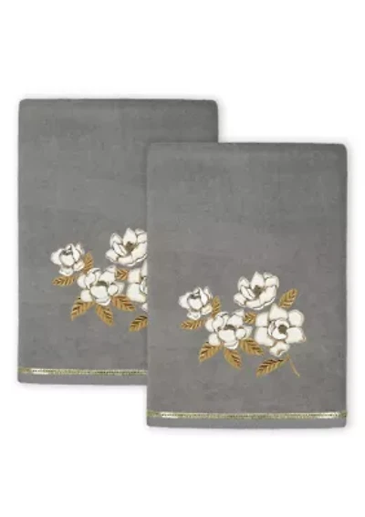 MAGGIE 2PC Embellished Bath Towel Set