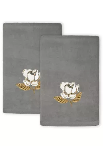MAGGIE 2PC Embellished Fingertip Towel Set