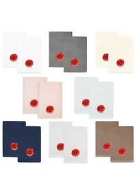 POLLY 2PC Embellished Fingertip Towel Set