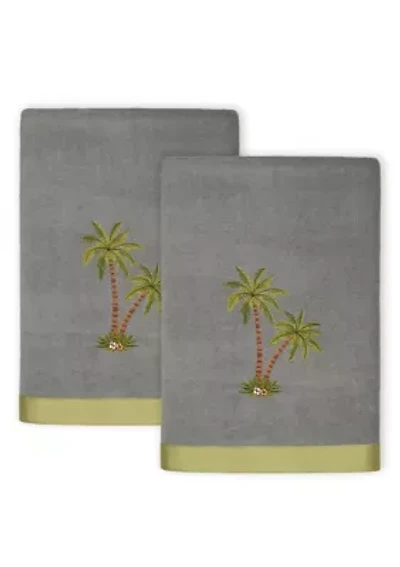PALMERA 2PC Embellished Bath Towel Set