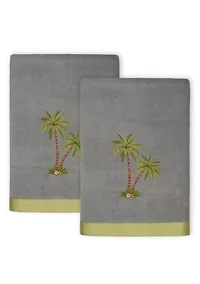 PALMERA 2PC Embellished Bath Towel Set
