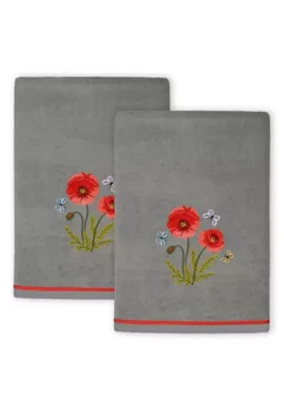 POLLY 2PC Embellished Bath Towel Set