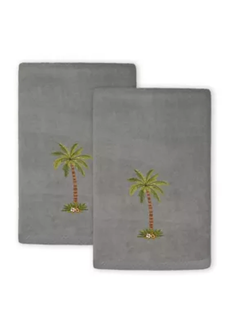 PALMERA 2PC Embellished Fingertip Towel Set