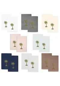 PALMERA 2PC Embellished Fingertip Towel Set