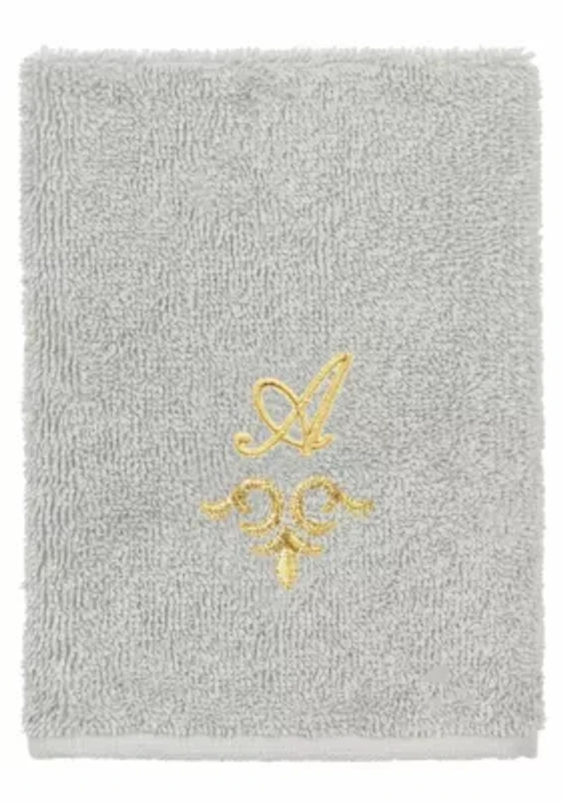 MONICA 2PC Embellished Light Gray Washcloth Set