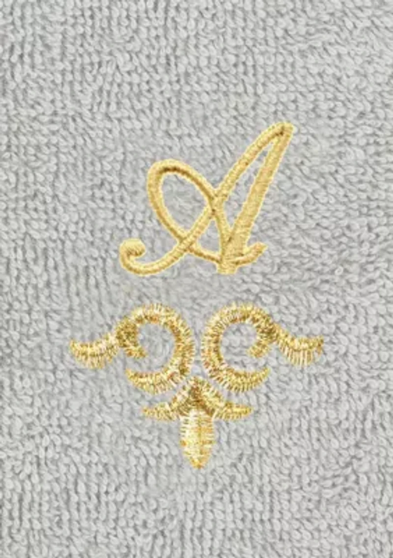 MONICA 2PC Embellished Light Gray Washcloth Set