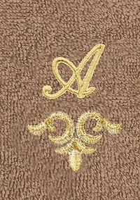 MONICA 2PC Embellished Latte Washcloth Set