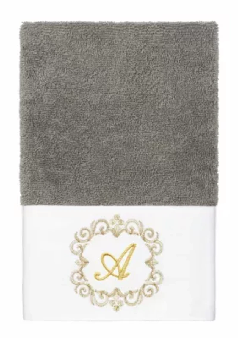 MONICA 2PC Embellished Dark Gray Hand Towel Set