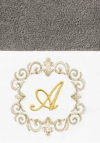 MONICA 2PC Embellished Dark Gray Hand Towel Set