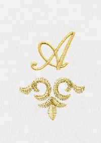 MONICA 2PC Embellished White Washcloth Set