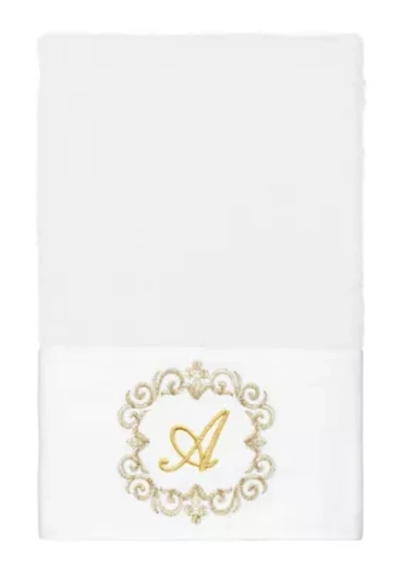 MONICA 2PC Embellished White Hand Towel Set