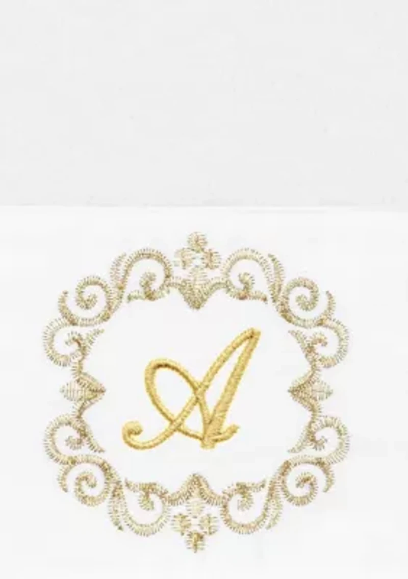 MONICA 2PC Embellished White Hand Towel Set