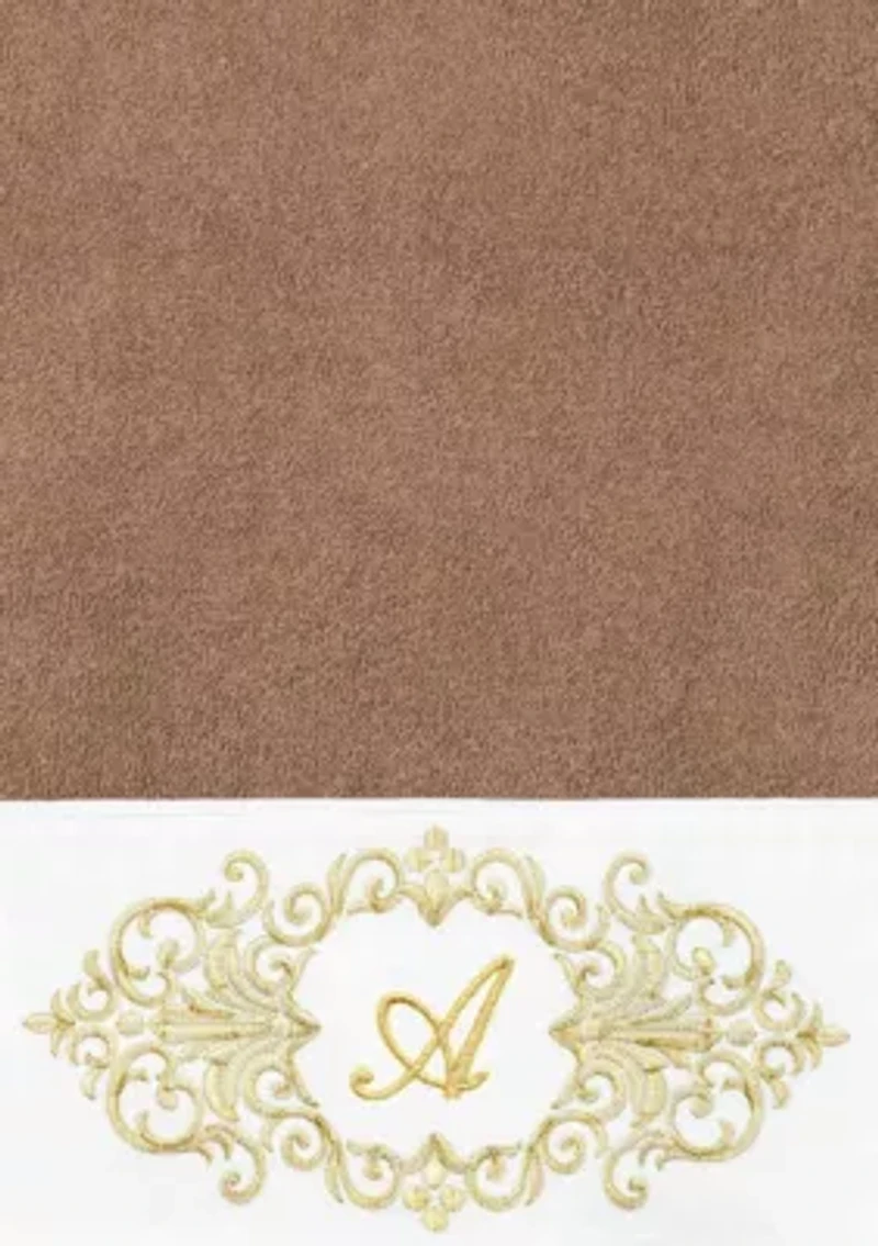 MONICA 2PC Embellished Latte Bath Towel Set