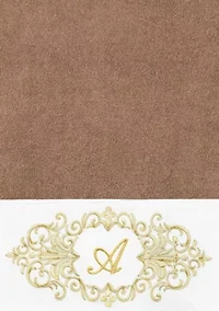 MONICA 2PC Embellished Latte Bath Towel Set