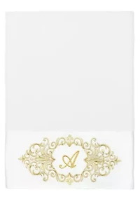 MONICA 2PC Embellished White Bath Towel Set