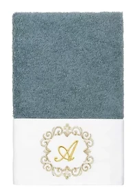 MONICA 2PC Embellished Teal Hand Towel Set