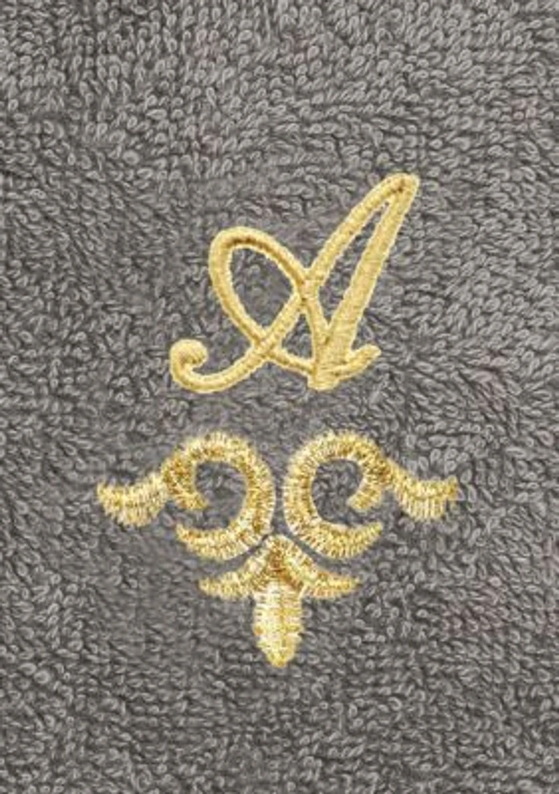 MONICA 2PC Embellished Dark Gray Washcloth Set