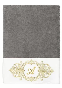 MONICA 3PC Embellished Dark Gray Towel Set