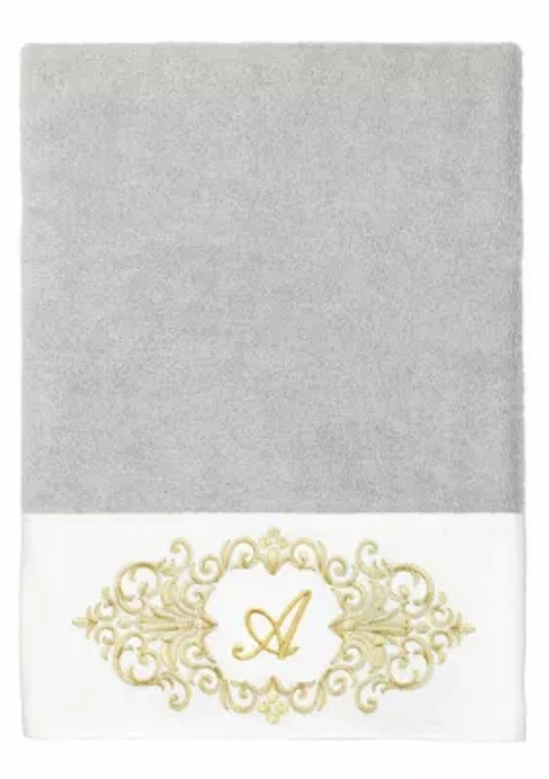 MONICA 2PC Embellished Light Gray Bath Towel Set