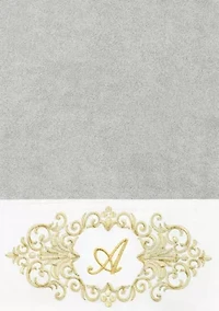 MONICA 2PC Embellished Light Gray Bath Towel Set