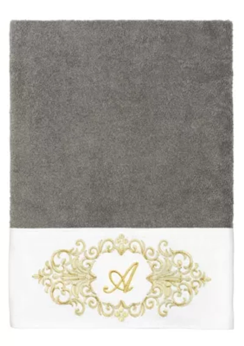 MONICA 2PC Embellished Dark Gray Bath Towel Set