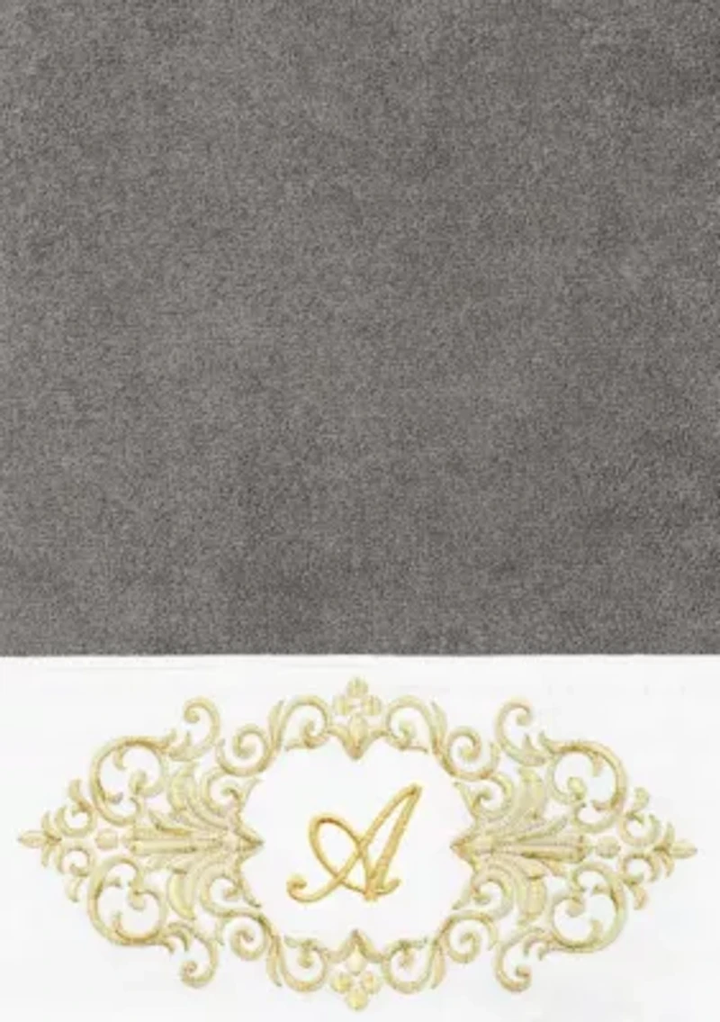 MONICA 2PC Embellished Dark Gray Bath Towel Set