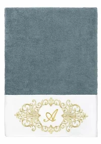 MONICA 3PC Embellished Teal Towel Set