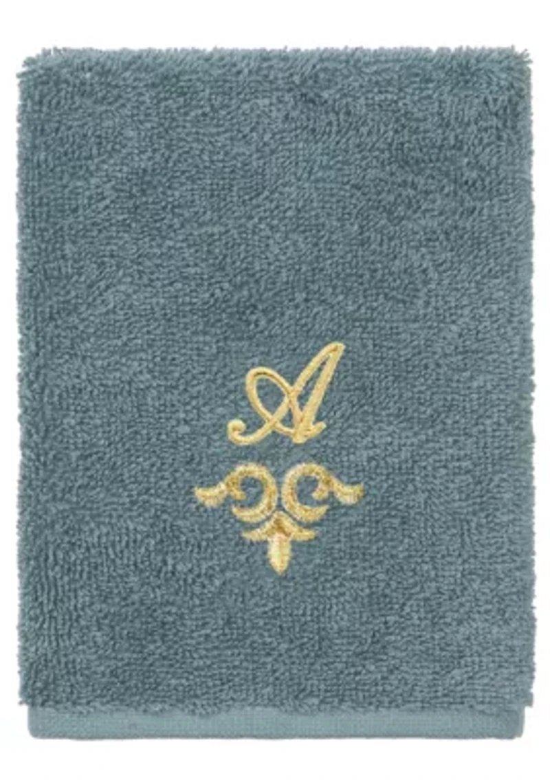 MONICA 2PC Embellished Teal Washcloth Set