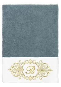 MONICA 2PC Embellished Teal Bath Towel Set