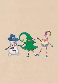 Christmas Frolic Embroidered Hand Towels Set of 2