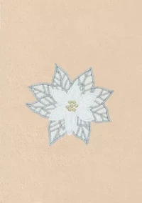 Christmas Blossom Embroidered Hand Towels Set of 2