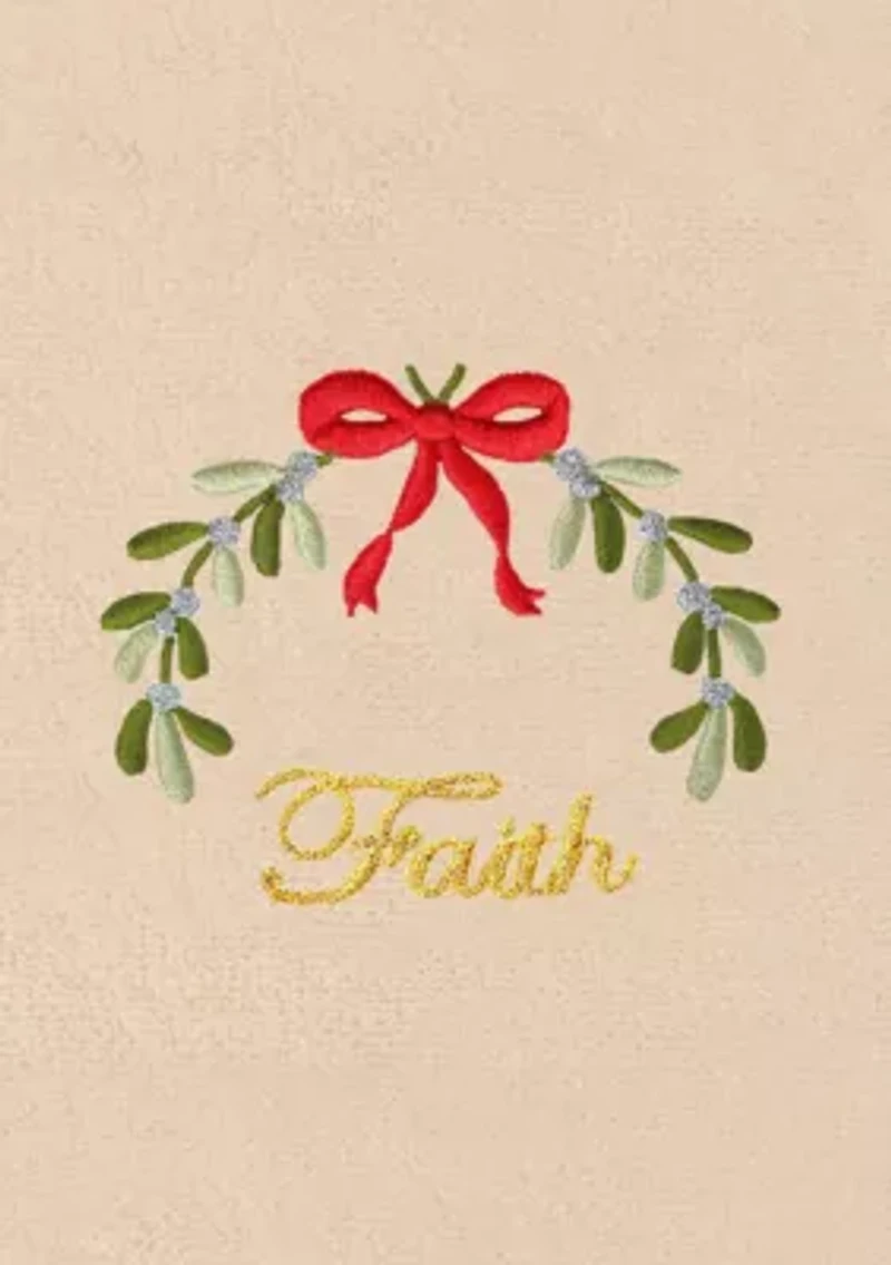 Christmas Ideals Embroidered Hand Towels Set of 2