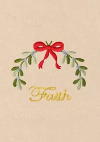 Christmas Ideals Embroidered Hand Towels Set of 2