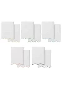 ADORNIA Scallop 2PC Hand Towel Set