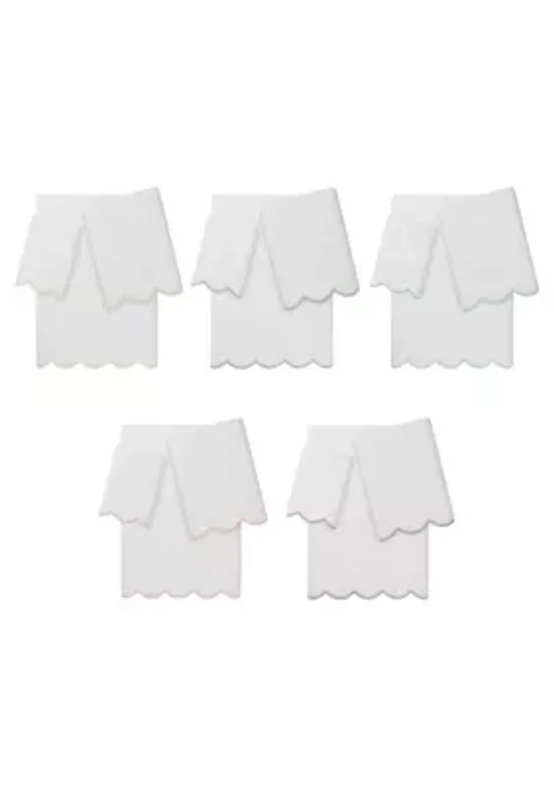 ADORNIA Scallop 3PC Towel Set