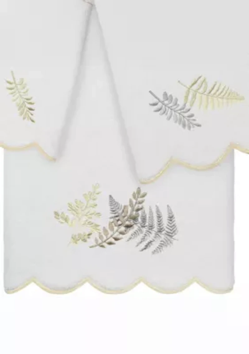FERN TOSS Scallop 3PC Embellished Towel Set