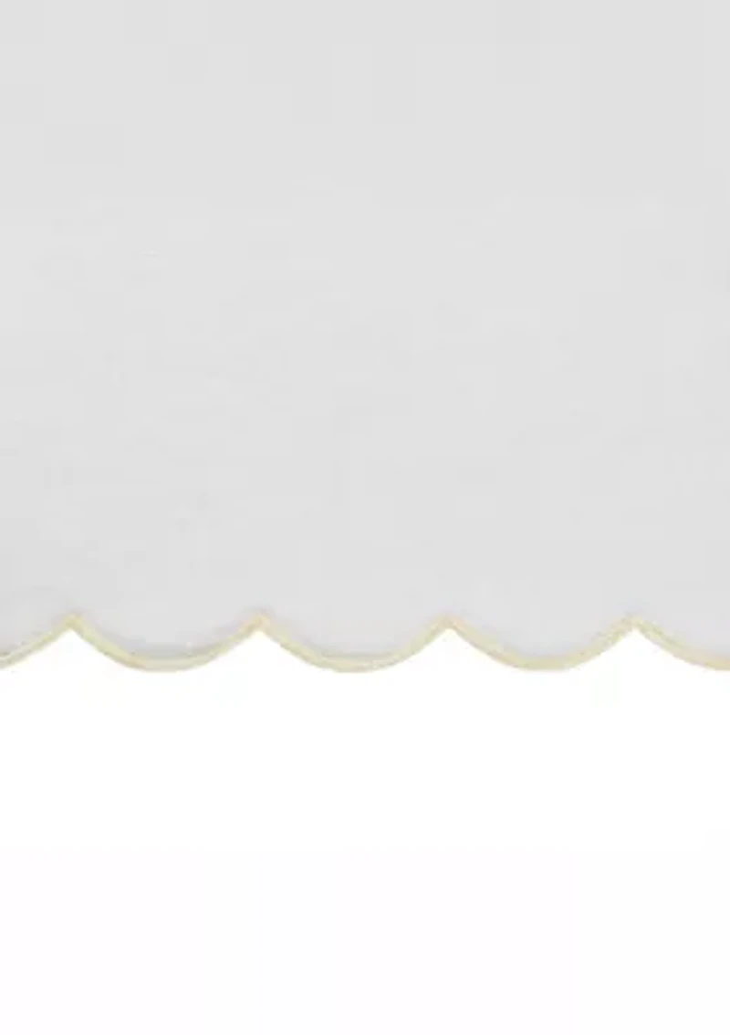 ADORNIA Scallop 2PC Fingertip Towel Set