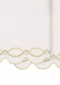 DIAMOND CHAIN Scallop 2PC Embellished Bath Towel Set