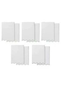 ADORNIA Scallop 2PC Bath Towel Set