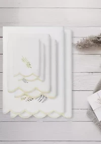 FERN TOSS Scallop 6PC Embellished Towel Set