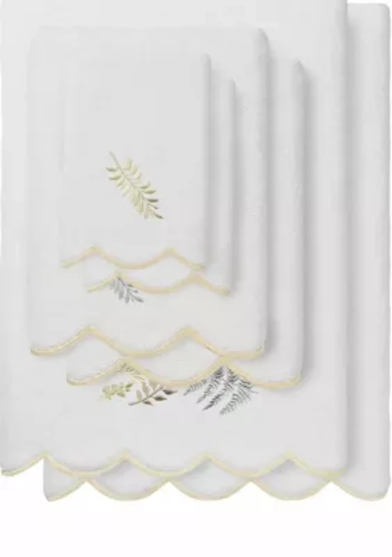 FERN TOSS Scallop 6PC Embellished Towel Set