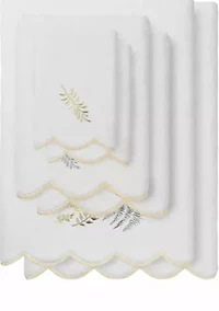 FERN TOSS Scallop 6PC Embellished Towel Set