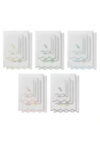 FERN TOSS Scallop 6PC Embellished Towel Set