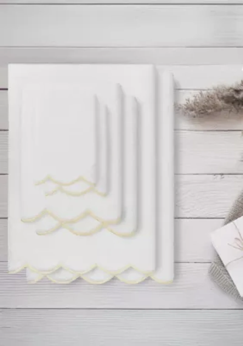 ADORNIA Scallop 6PC Towel Set