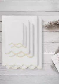 ADORNIA Scallop 6PC Towel Set